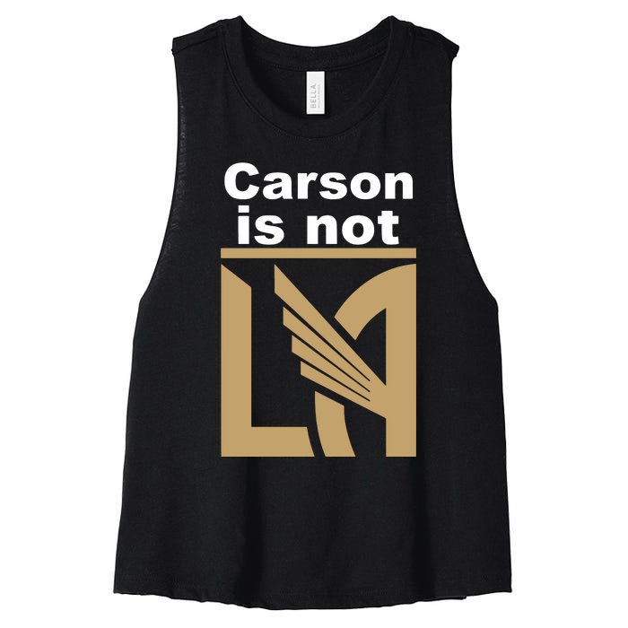 Lafc Carson Is Not La Women's Racerback Cropped Tank