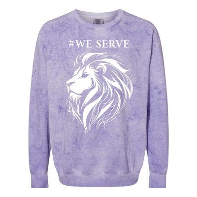 Lions Club International We Serve Lions Colorblast Crewneck Sweatshirt