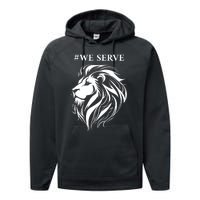 Lions Club International We Serve Lions Performance Fleece Hoodie