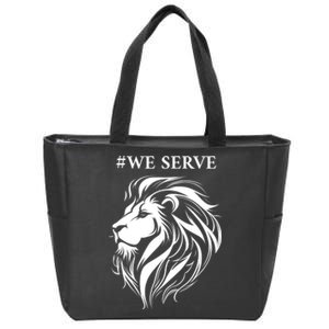 Lions Club International We Serve Lions Zip Tote Bag