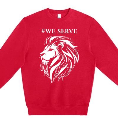 Lions Club International We Serve Lions Premium Crewneck Sweatshirt