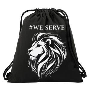 Lions Club International We Serve Lions Drawstring Bag