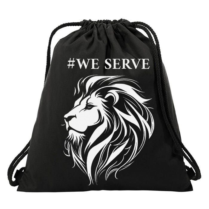 Lions Club International We Serve Lions Drawstring Bag