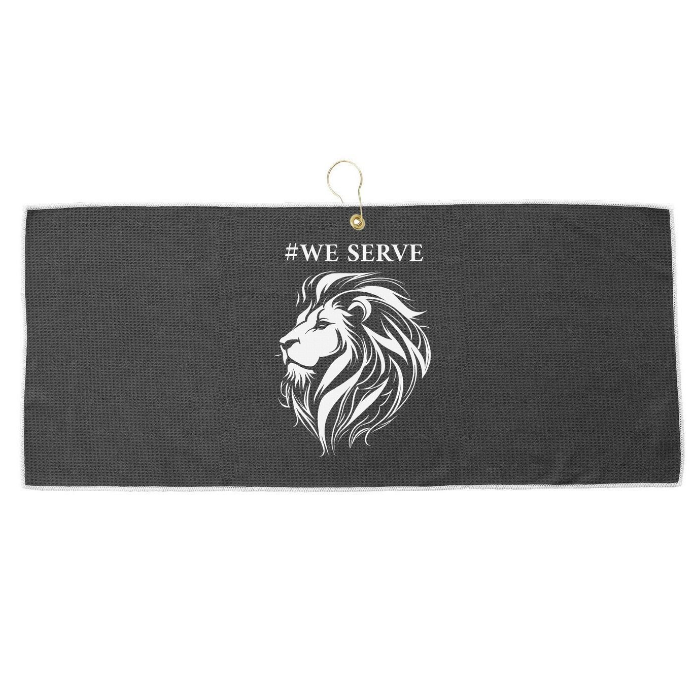 Lions Club International We Serve Lions Large Microfiber Waffle Golf Towel