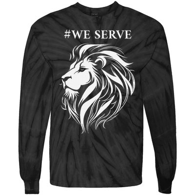 Lions Club International We Serve Lions Tie-Dye Long Sleeve Shirt