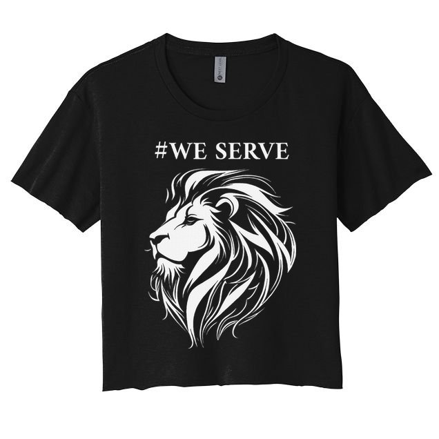 Lions Club International We Serve Lions Women's Crop Top Tee