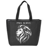 Lions Club International We Serve Lions Zip Tote Bag