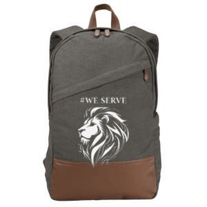 Lions Club International We Serve Lions Cotton Canvas Backpack