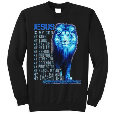 Lion Christian Jesus Is My God King Lord And Savior Sweatshirt