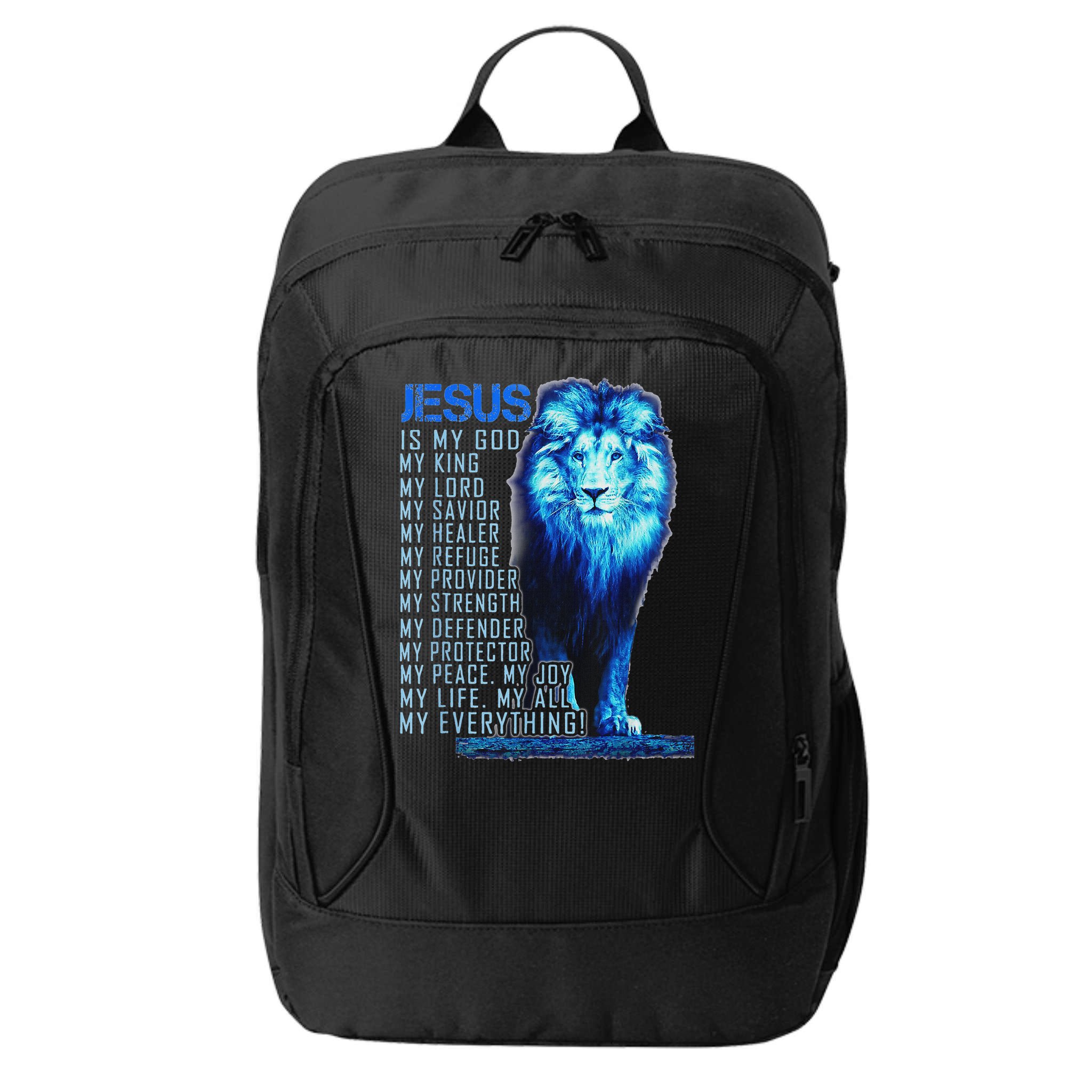 Lion Christian Jesus Is My God King Lord And Savior City Backpack