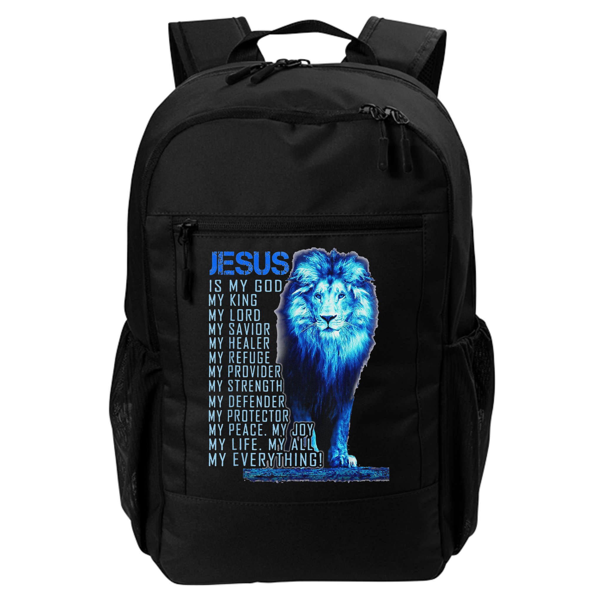 Lion Christian Jesus Is My God King Lord And Savior Backpack