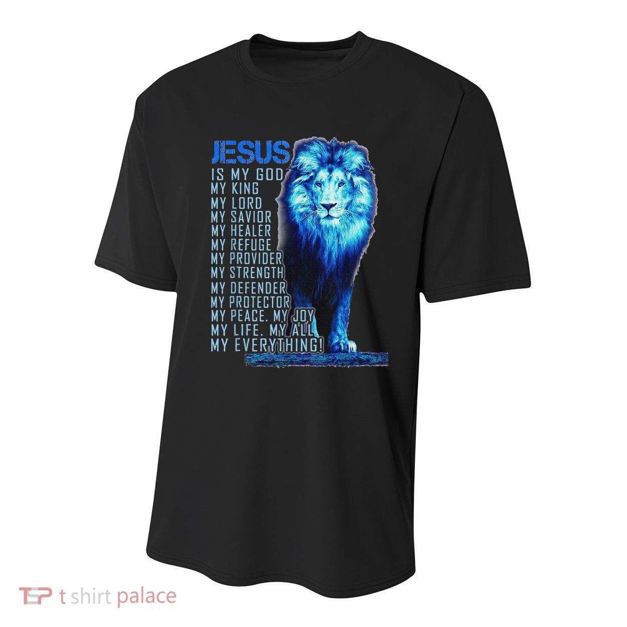 Lion Christian Jesus Is My God King Lord And Savior Youth Performance Sprint T-Shirt