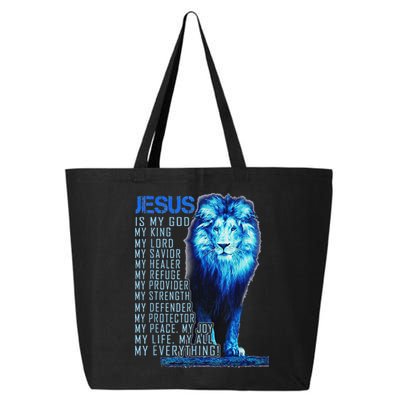 Lion Christian Jesus Is My God King Lord And Savior 25L Jumbo Tote