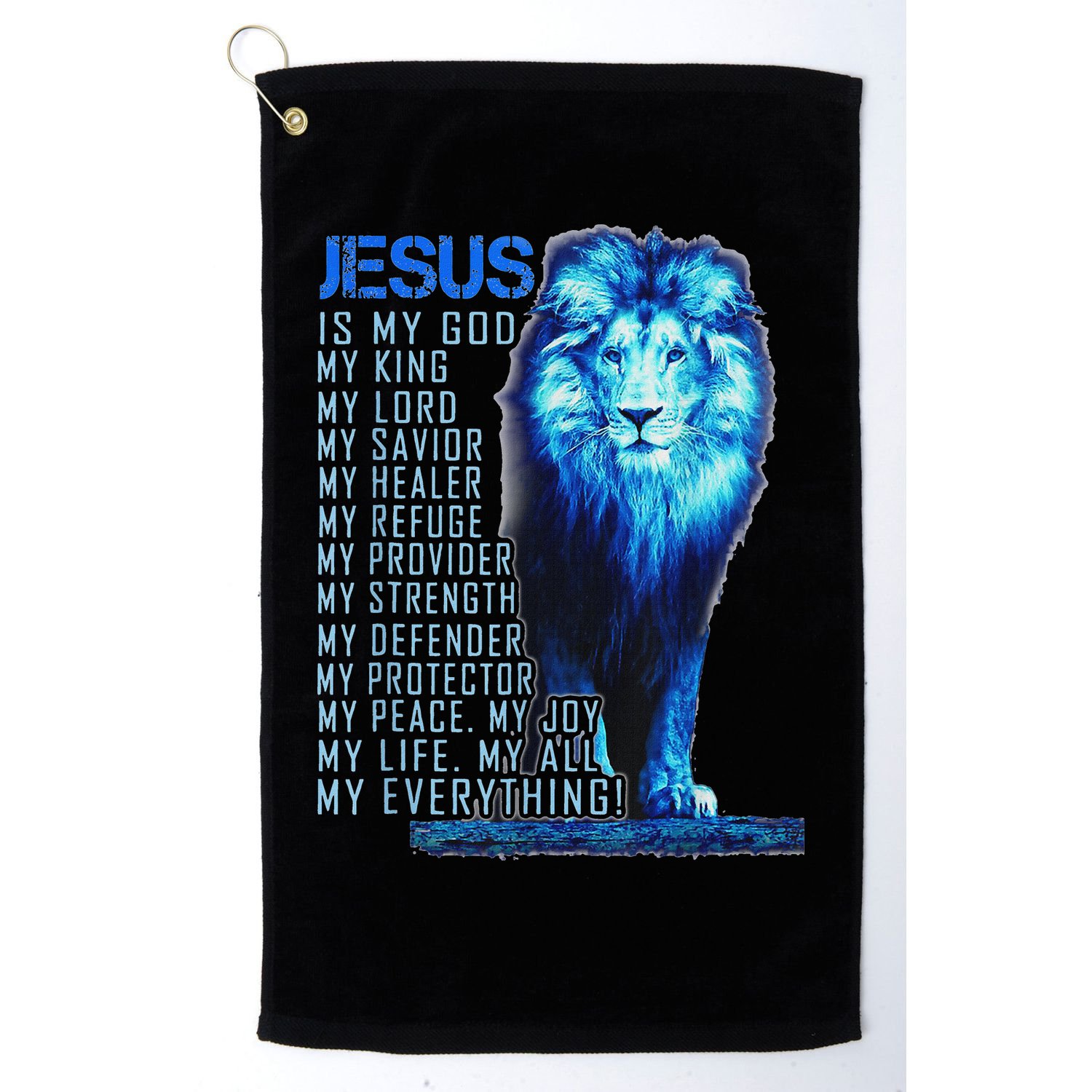 Lion Christian Jesus Is My God King Lord And Savior Golf Towel