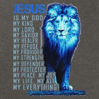 Lion Christian Jesus Is My God King Lord And Savior Cotton Canvas Backpack