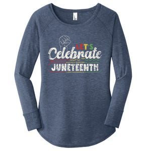 LetS Celebrate Junenth Africa 1865 Black Junenth Meaningful Gift Women's Perfect Tri Tunic Long Sleeve Shirt