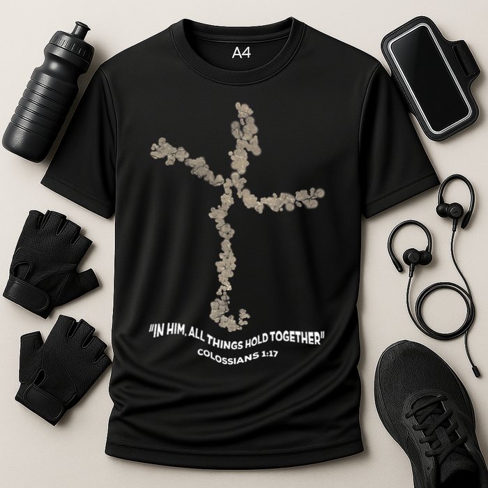 Laminin Christian Jesus Cross Cooling Performance Crew T-Shirt