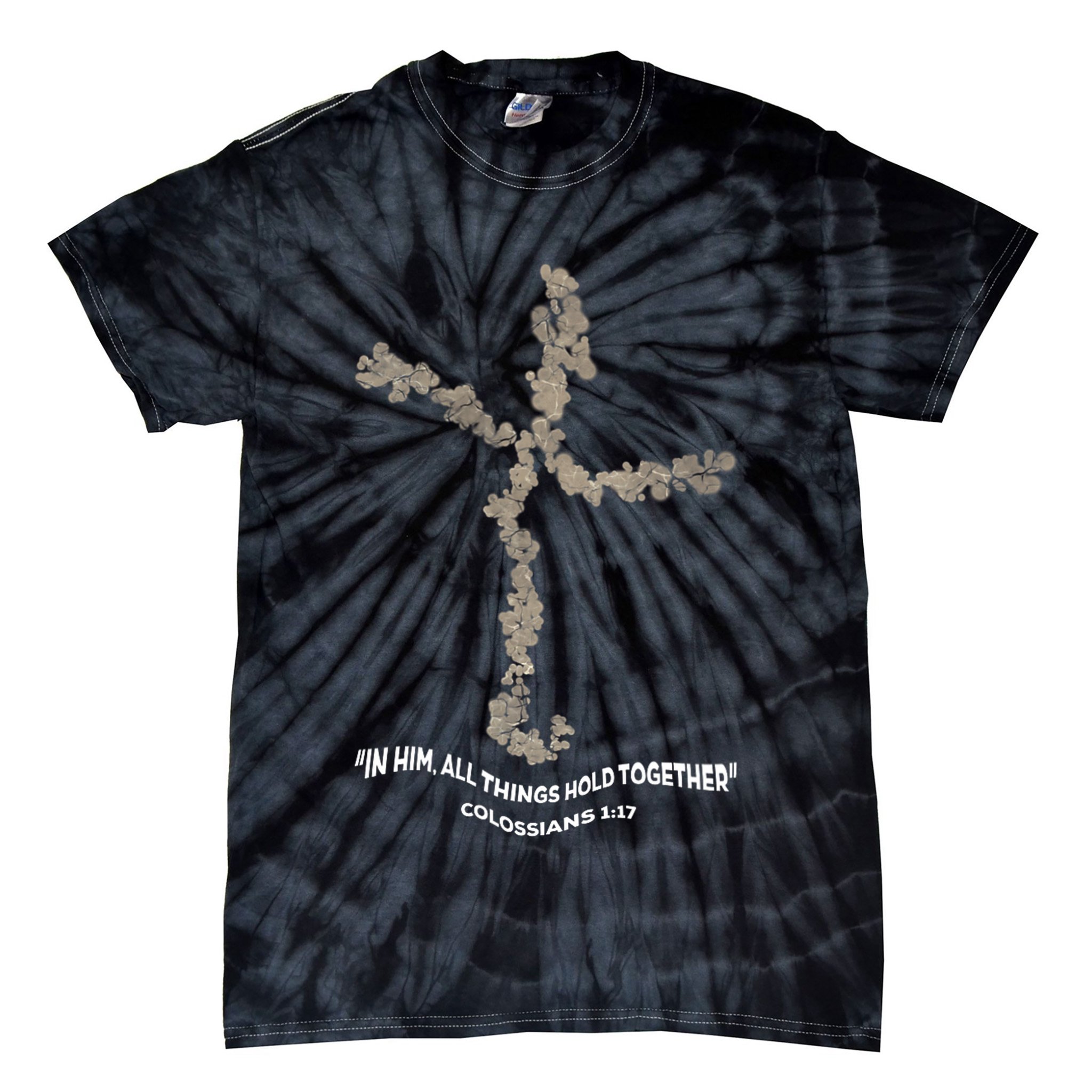 Laminin Christian Jesus Cross Tie-Dye T-Shirt