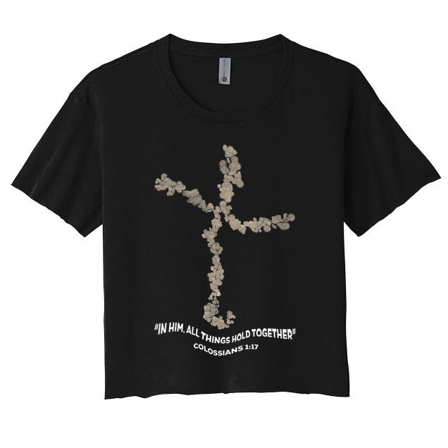 Laminin Christian Jesus Cross Crop Top