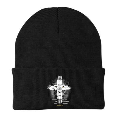 Lion Cross Jesus Christian Lord God Believer Gift Beanie