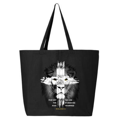 Lion Cross Jesus Christian Lord God Believer Gift 25L Jumbo Tote