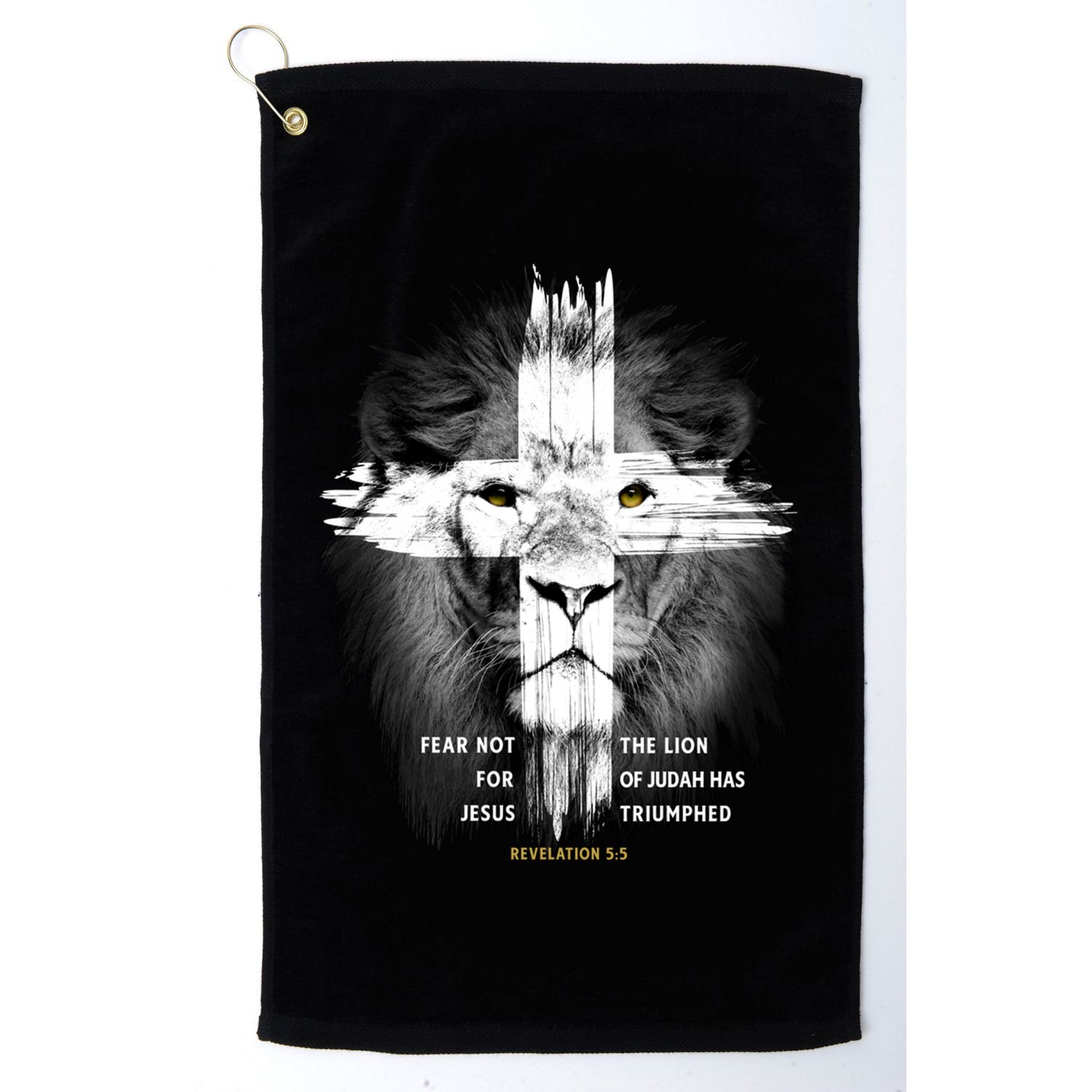 Lion Cross Jesus Christian Lord God Believer Gift Golf Towel