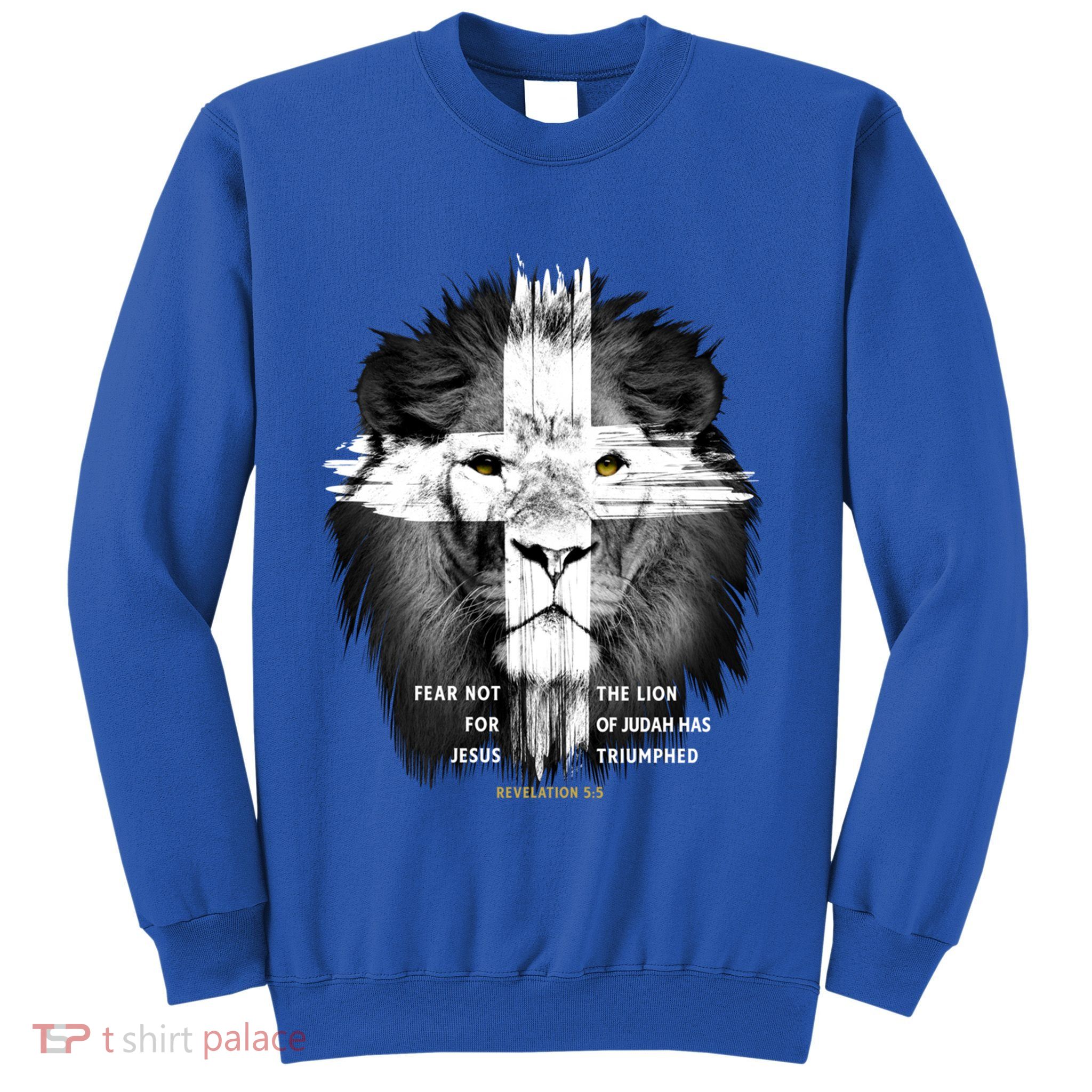Lion Cross Jesus Christian Lord God Believer Gift Sweatshirt