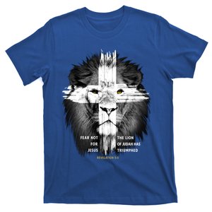 Lion Cross Jesus Christian Lord God Believer Gift T-Shirt