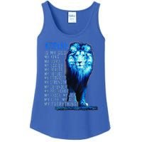 Lion Christian Jesus Is My God King Lord And Savior Ladies Essential Tank