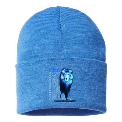 Lion Christian Jesus Is My God King Lord And Savior Sustainable Knit Beanie
