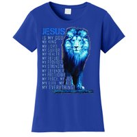 Lion Christian Jesus Is My God King Lord And Savior Women's T-Shirt