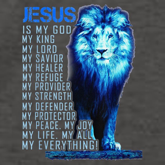 Lion Christian Jesus Is My God King Lord And Savior Vector Backpack