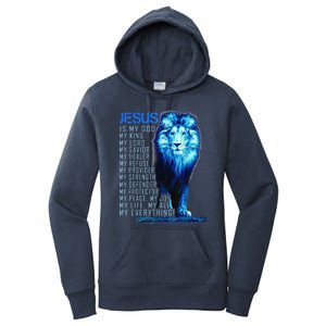 Lion Christian Jesus Is My God King Lord And Savior Women's Pullover Hoodie