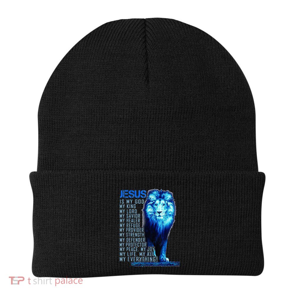 Lion Christian Jesus Is My God King Lord And Savior Beanie