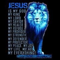Lion Christian Jesus Is My God King Lord And Savior Drawstring Bag