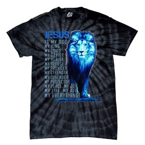 Lion Christian Jesus Is My God King Lord And Savior Tie-Dye T-Shirt