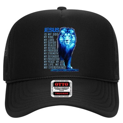 Lion Christian Jesus Is My God King Lord And Savior Trucker Hat