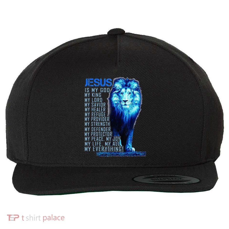 Lion Christian Jesus Is My God King Lord And Savior Wool Snapback Cap