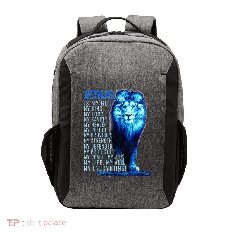Lion Christian Jesus Is My God King Lord And Savior Vector Backpack