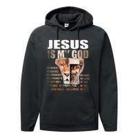 Lion Christian Jesus Is My God Lord King Savior Good Friday Performance Fleece Hoodie