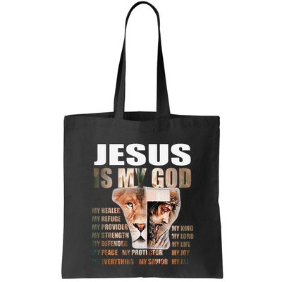 Lion Christian Jesus Is My God Lord King Savior Good Friday Bag