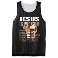 Lion Christian Jesus Is My God Lord King Savior Good Friday Mesh Reversible Basketball Jersey Tank