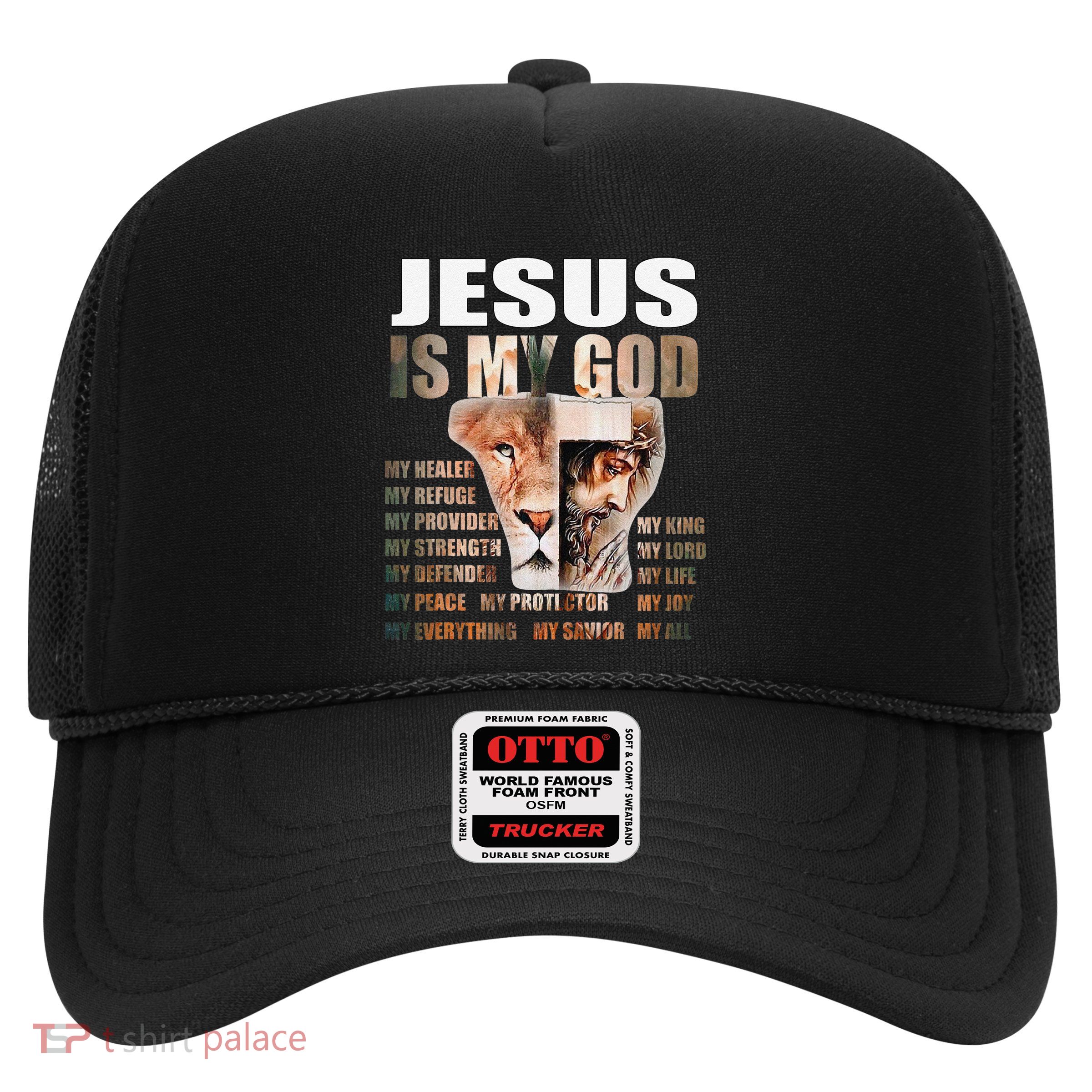 Lion Christian Jesus Is My God Lord King Savior Good Friday Trucker Hat