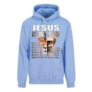 Lion Christian Jesus Is My God Lord King Savior Good Friday Unisex Surf Hoodie