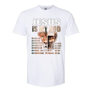 Lion Christian Jesus Is My God Lord King Savior Good Friday Softstyle CVC T-Shirt