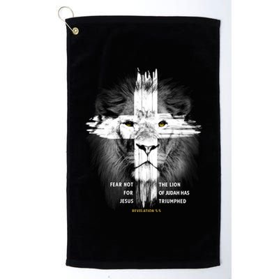 Lion Cross Jesus Christian Lord God Believer Gift Platinum Collection Golf Towel