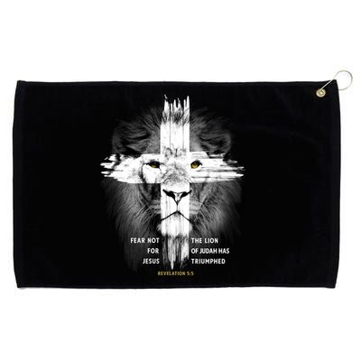 Lion Cross Jesus Christian Lord God Believer Gift Grommeted Golf Towel