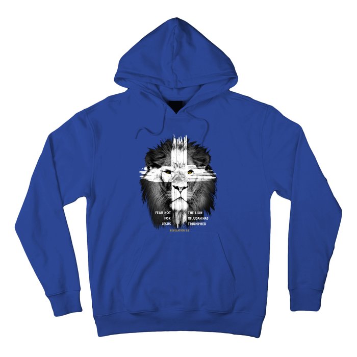 Lion Cross Jesus Christian Lord God Believer Gift Hoodie