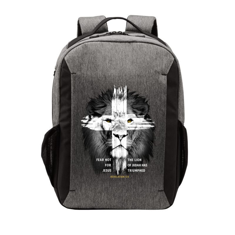 Lion Cross Jesus Christian Lord God Believer Gift Vector Backpack