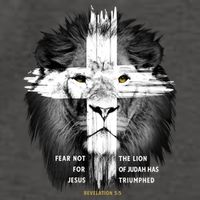 Lion Cross Jesus Christian Lord God Believer Gift Vector Backpack